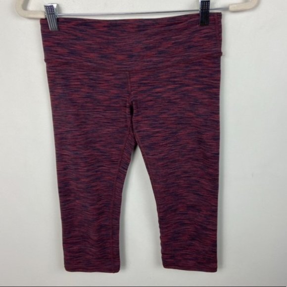 Alo Yoga Airbrush Crop Leggings Garnet Space Dye S - Picture 3 of 8